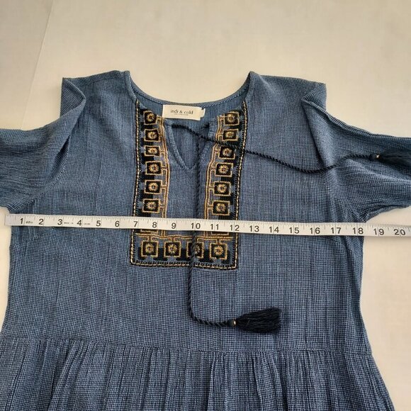Indi & Cold San Sebastián Embroidered Long Sleeve Dress Size Small - Picture 8 of 9